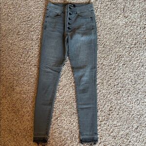 Express High Rise Charcoal Jeans